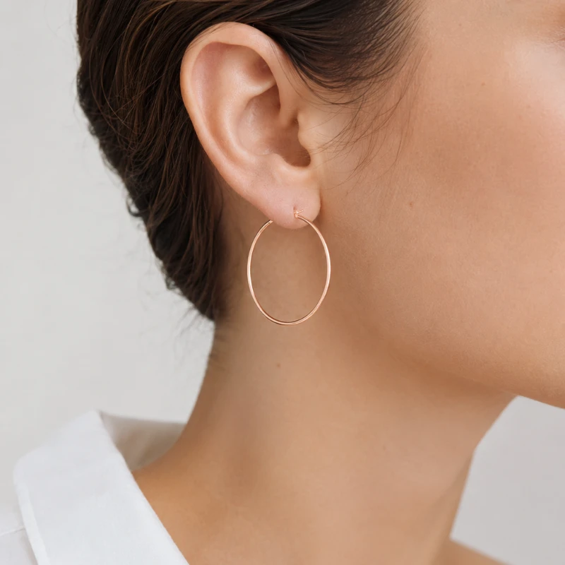 Basic Plain Hoop Earrings