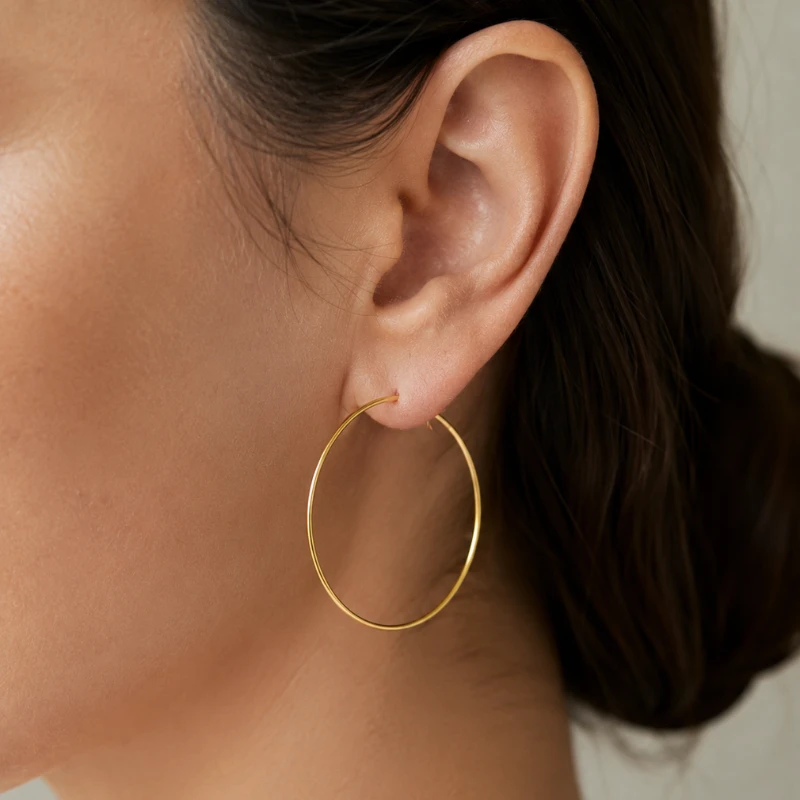 Basic Plain Hoop Earrings