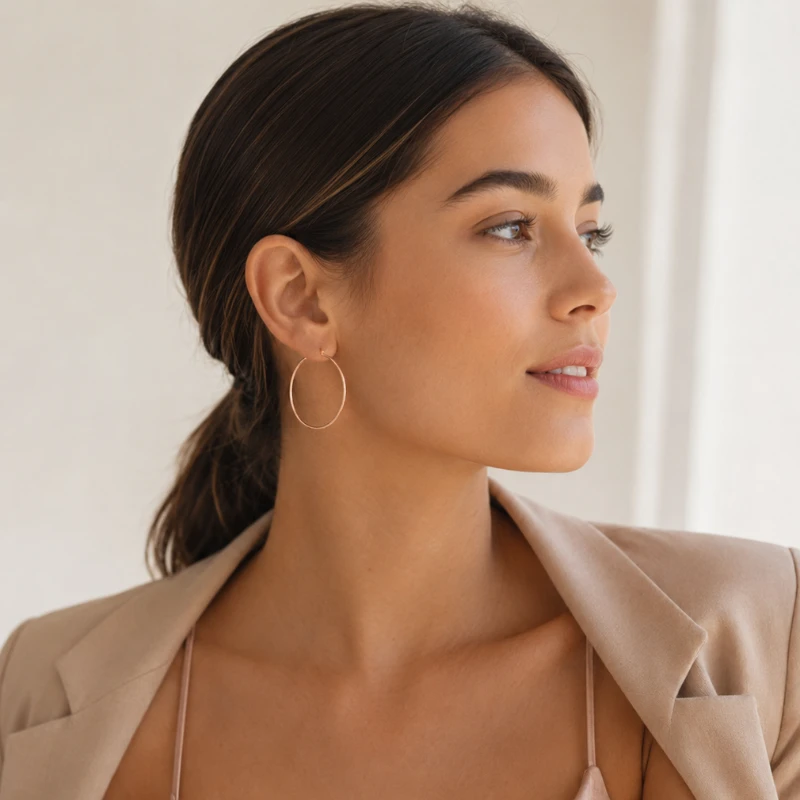 Basic Plain Hoop Earrings