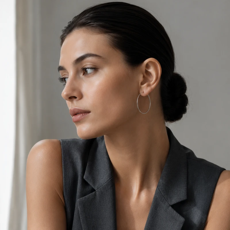 Basic Plain Hoop Earrings