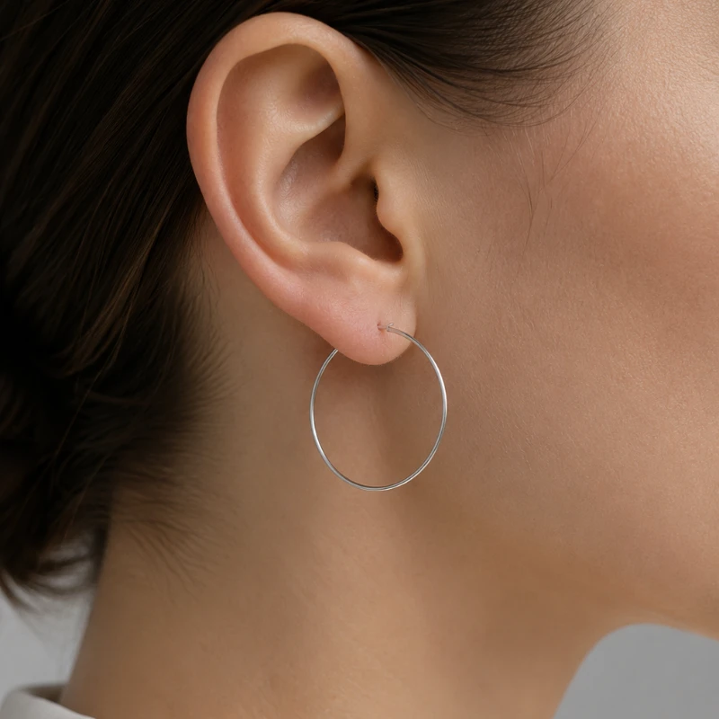 Basic Plain Hoop Earrings