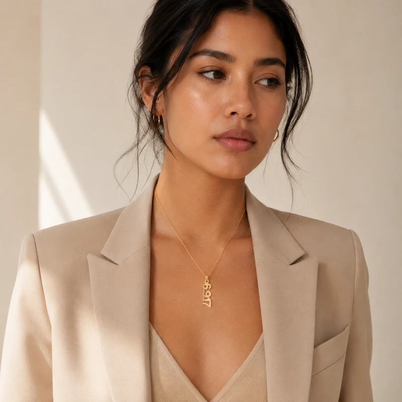 Collier personnalisé avec date image 2