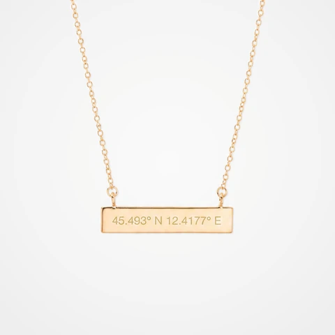 Collier personnalisé à barres horizontales