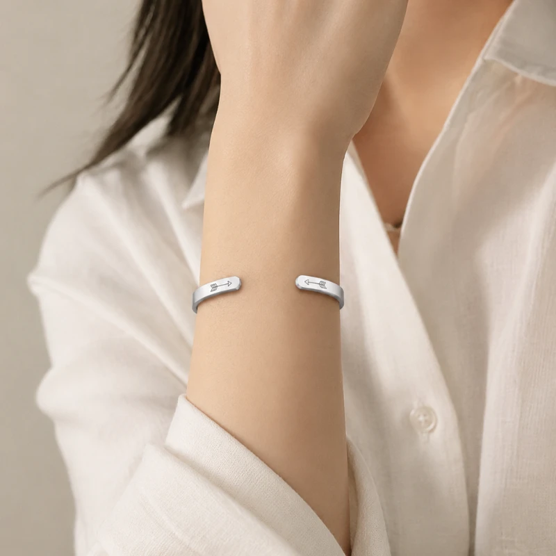 Personalized Engraved Bangle Bracelet detail image 1