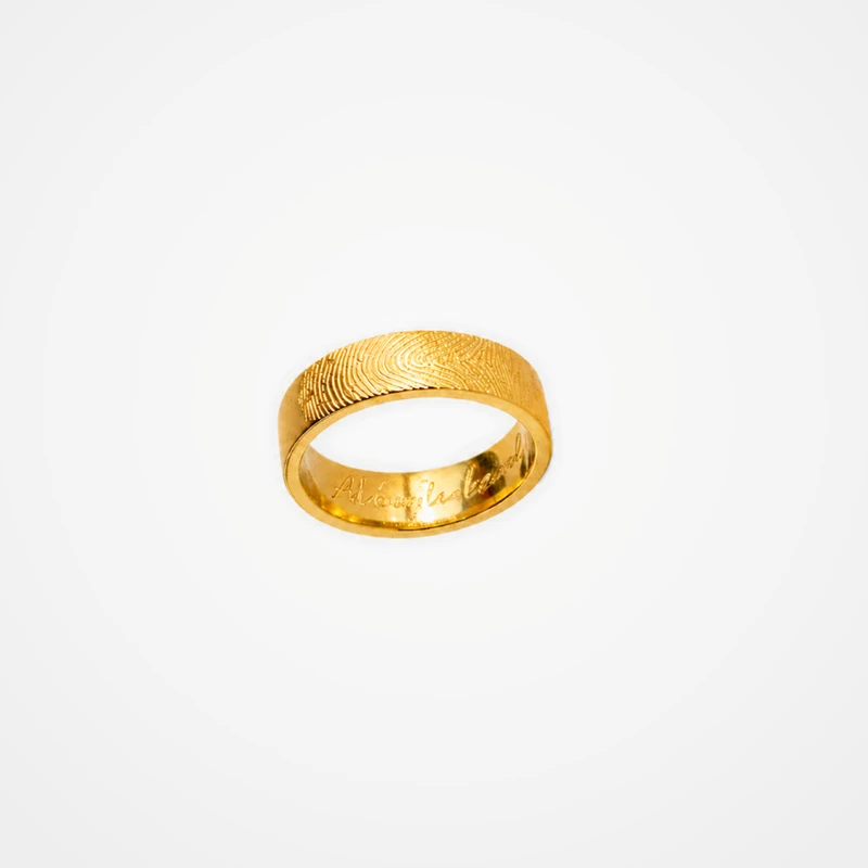 Anello personalizzato con impronta digitale image 2