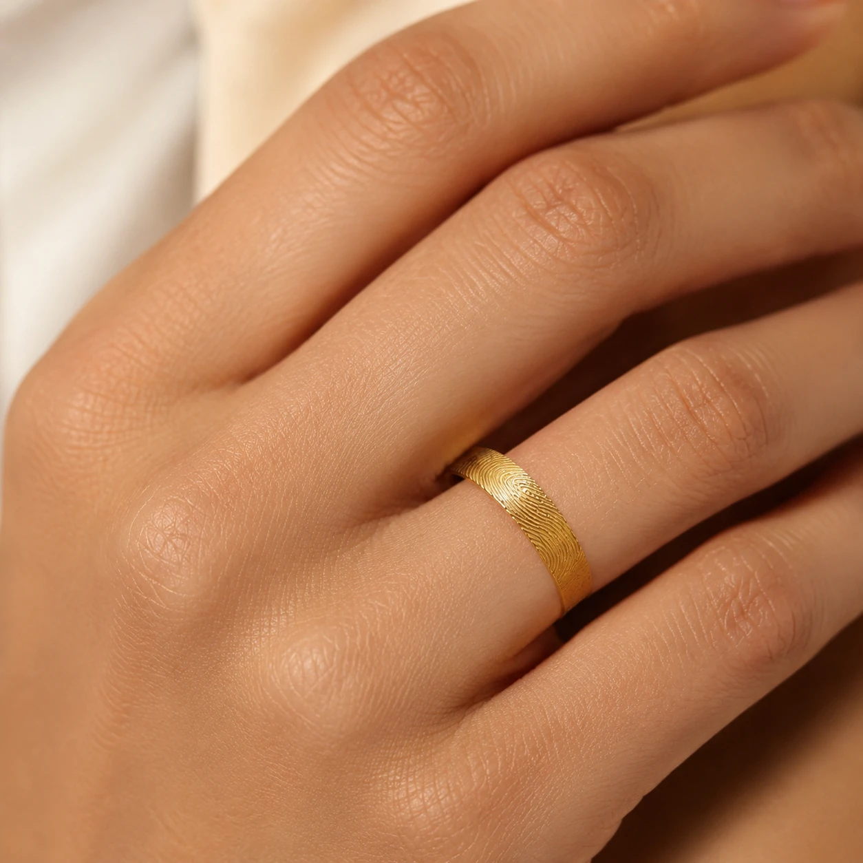 Anello personalizzato con impronta digitale