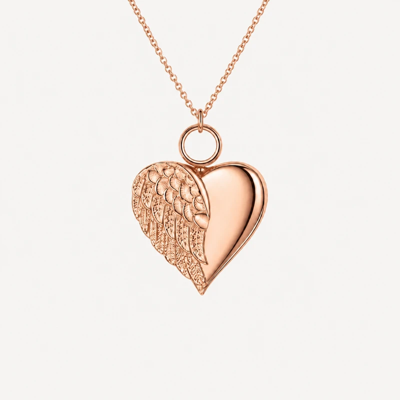 Collier personnalisé en forme de cœur et d'ailes d'ange image 2