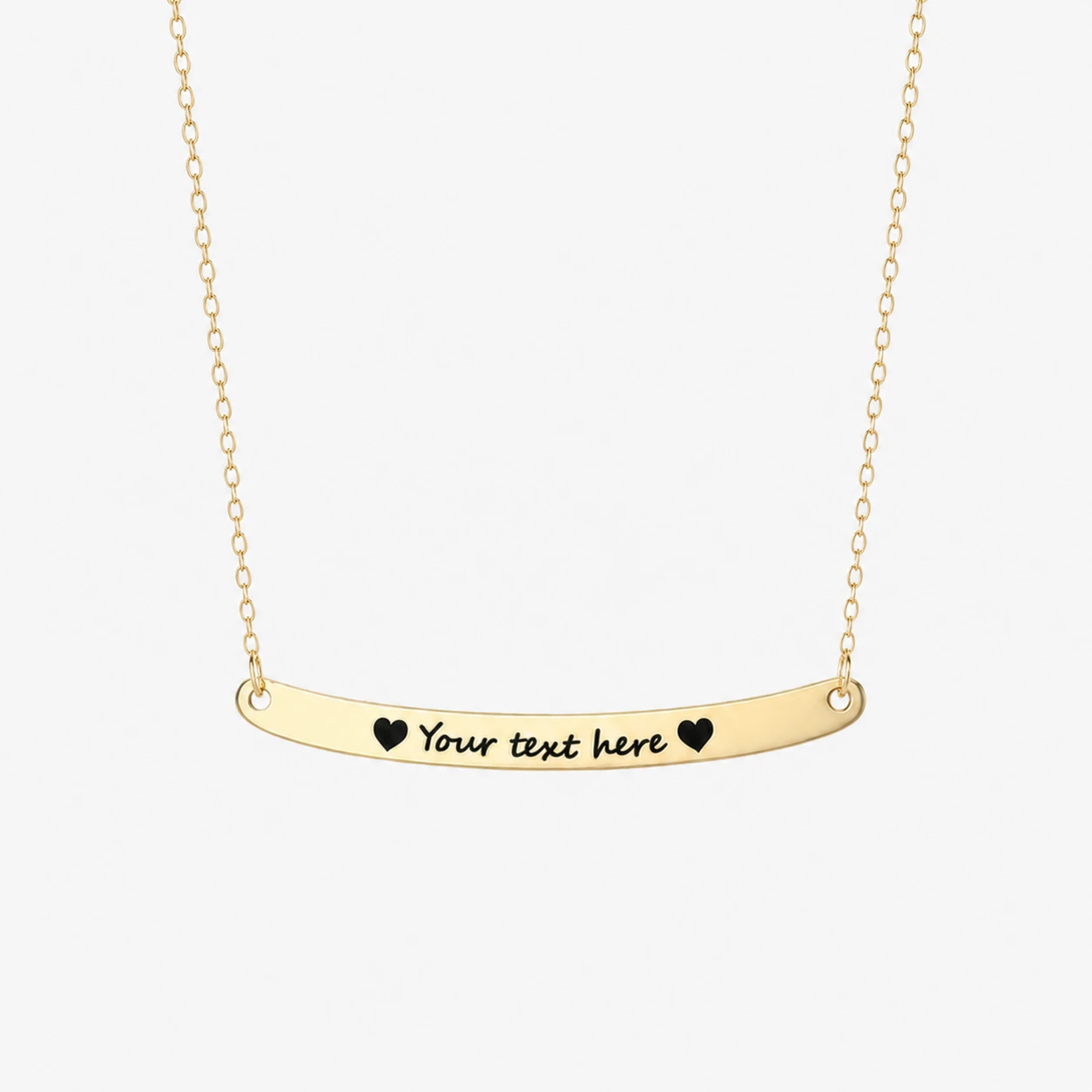Collar con barra grabada personalizada