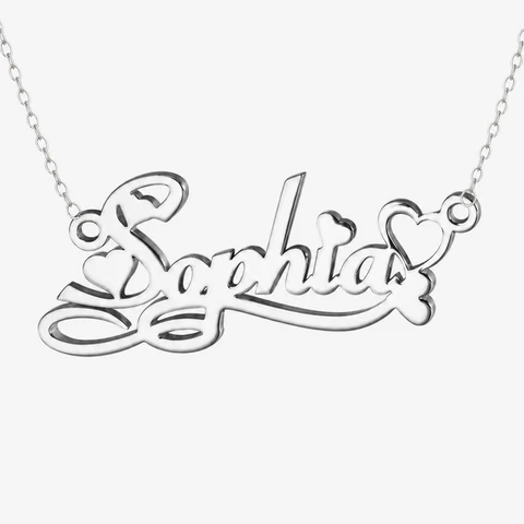 Collier prénom personnalisé Flourish