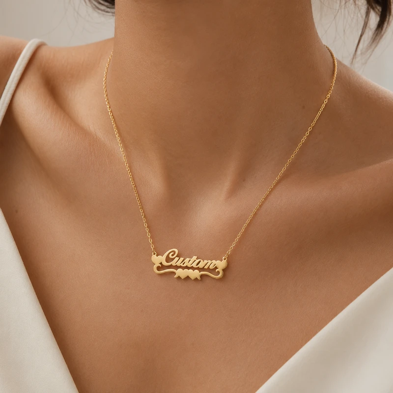 Personalized Angel Wing Name Necklace image 2