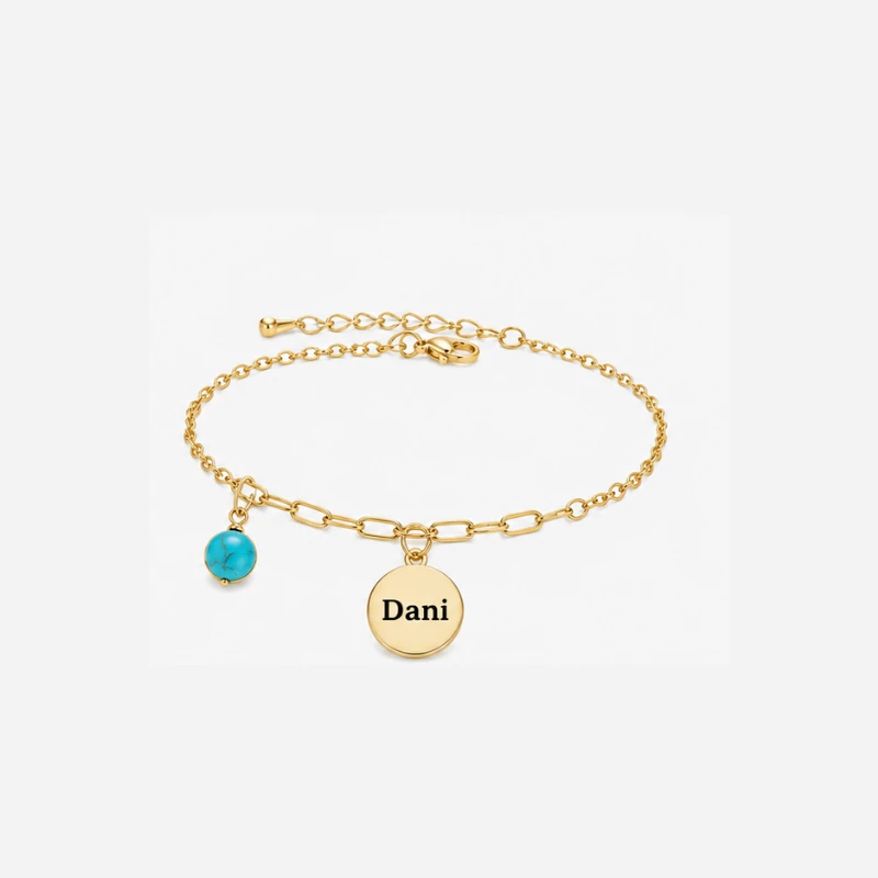 Personalized Heart Charm Name Bracelet image 2