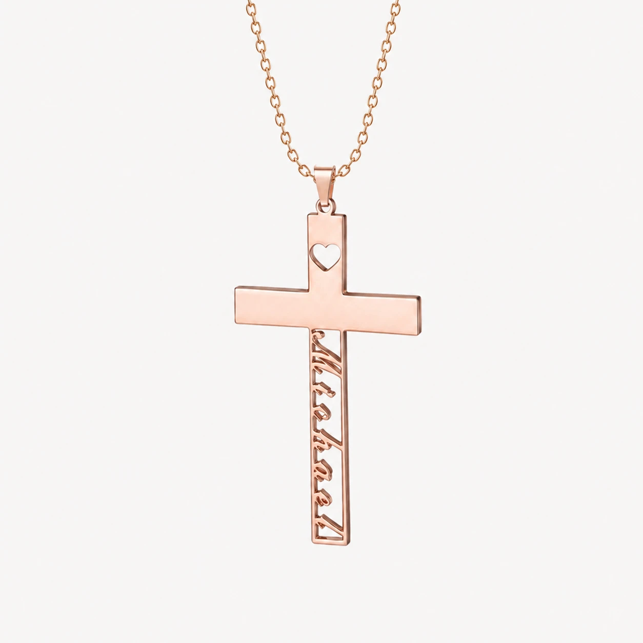 Personalisierte Namenskette mit Kreuz