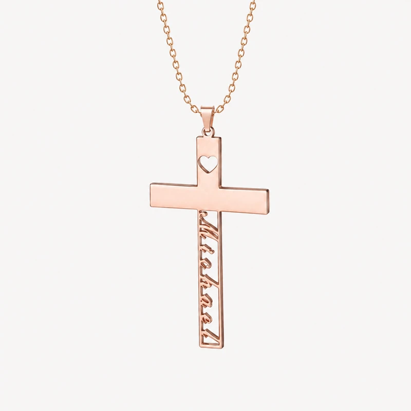 Personalisierte Namenskette mit Kreuz image 2