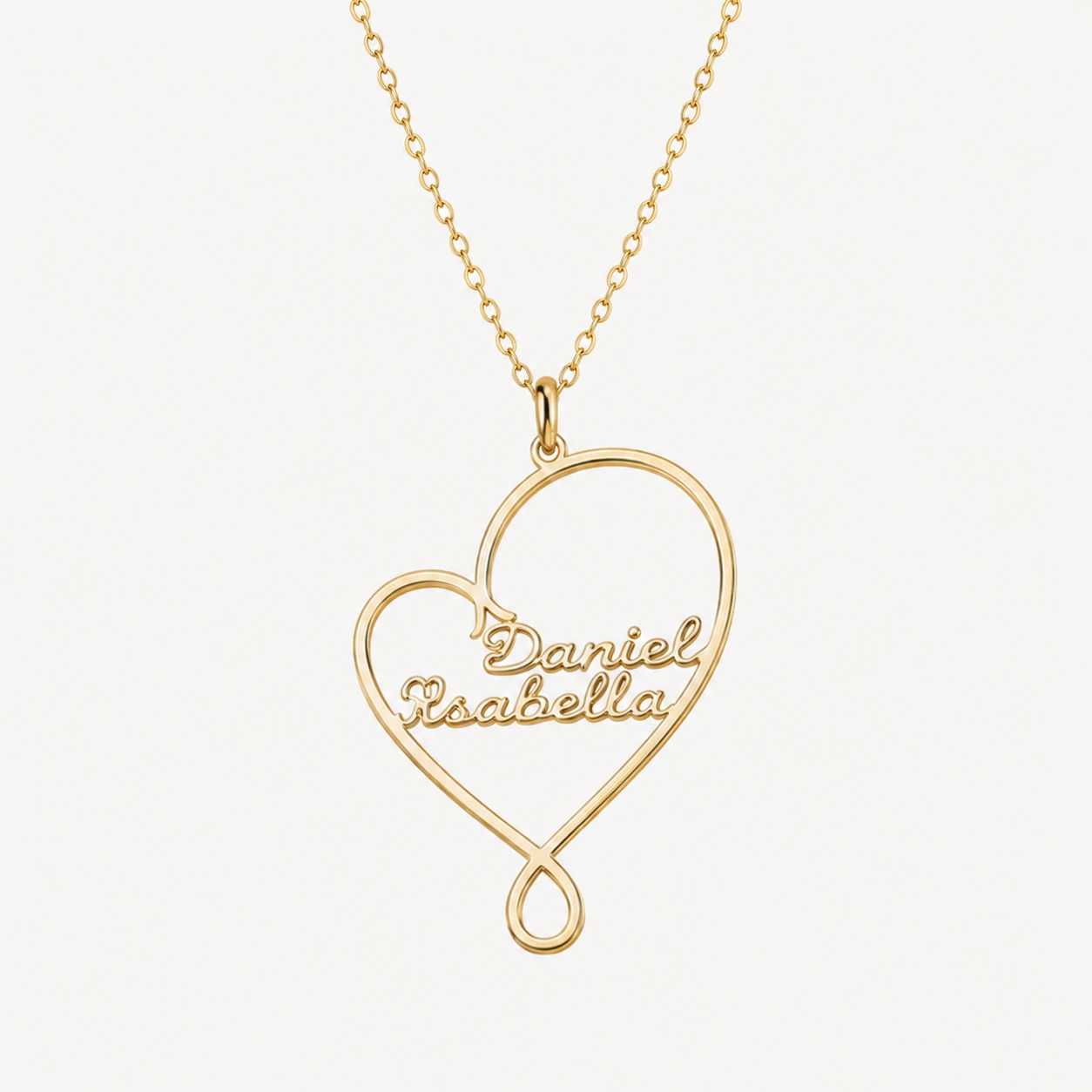 Collar personalizado con nombre y corazón infinito