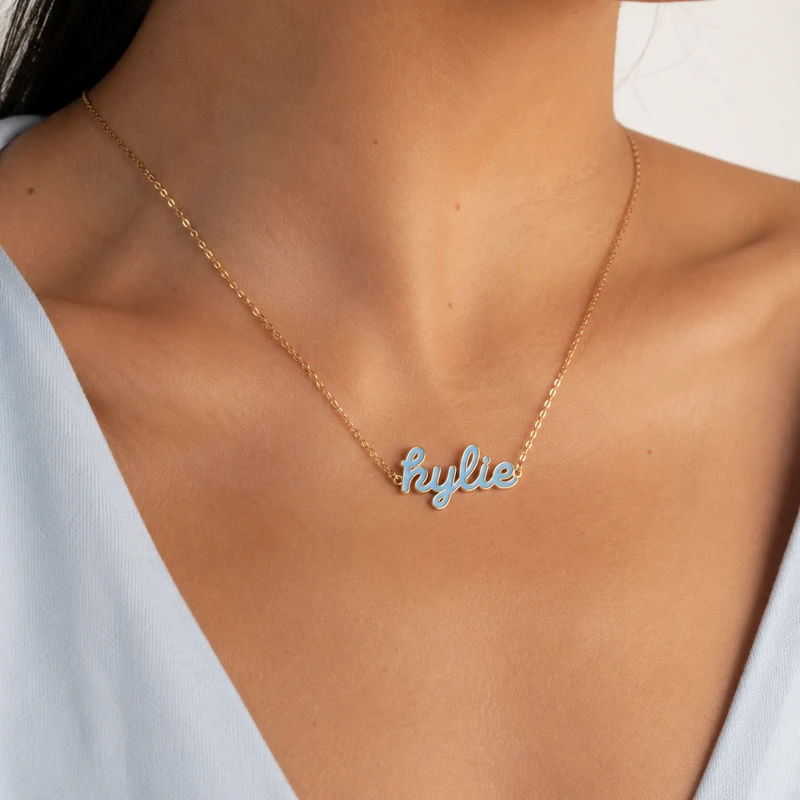 Personalized Color Name Necklace image 2