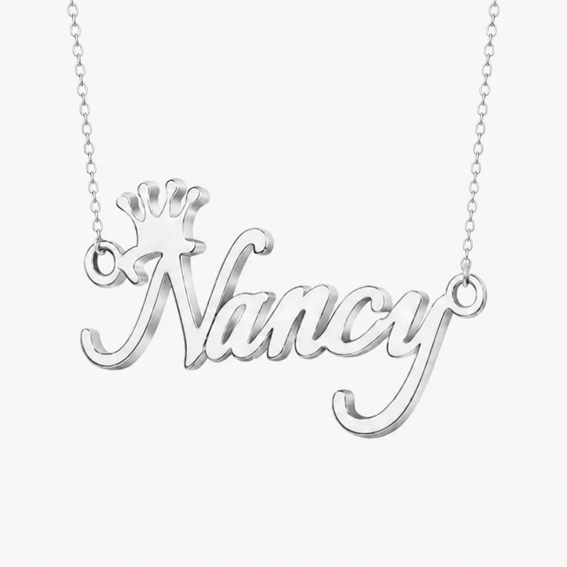 Collier personnalisé avec nom et couronne image 2