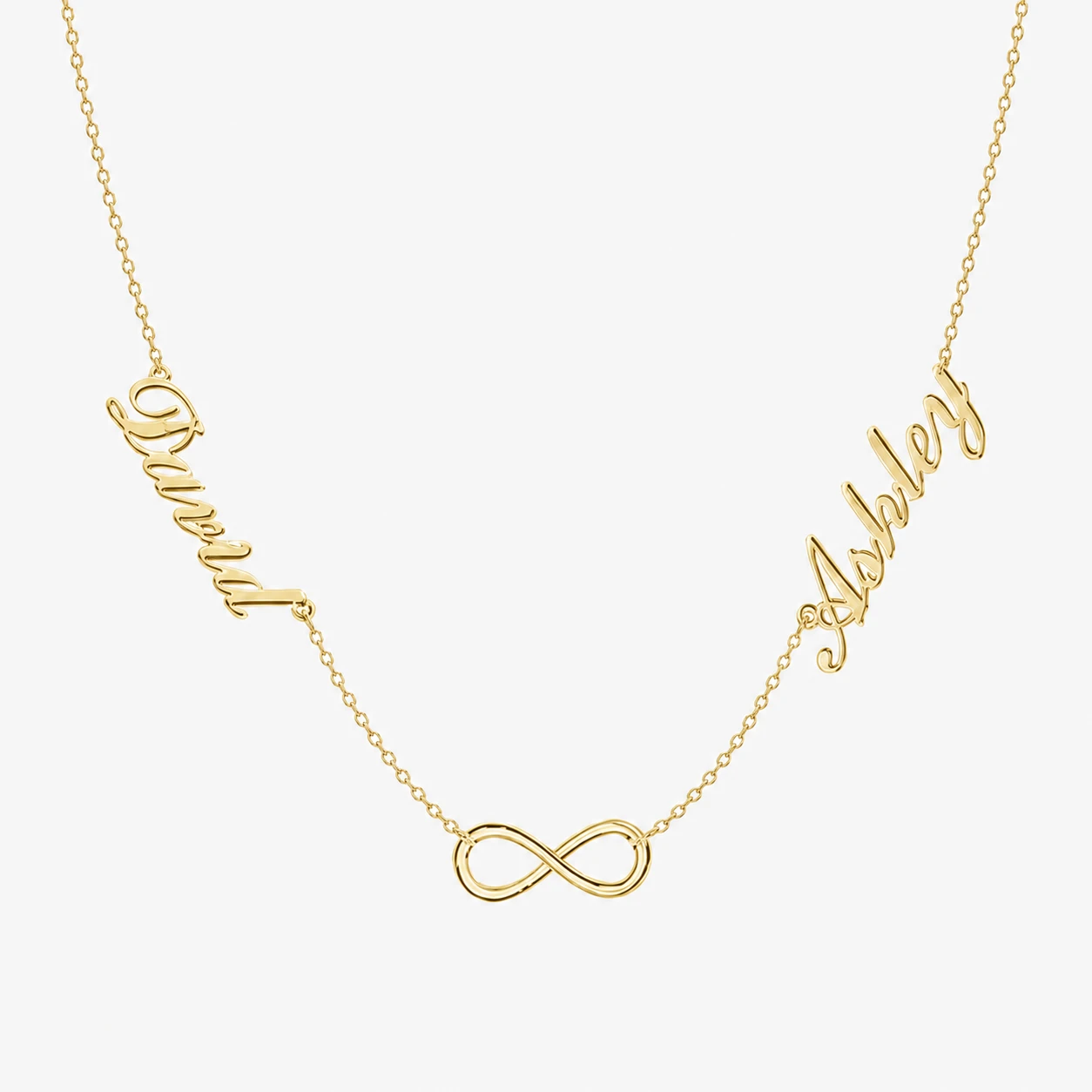 Collar con nombre y símbolo del infinito personalizado
