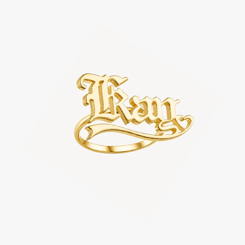 Personalized Statement Name Ring