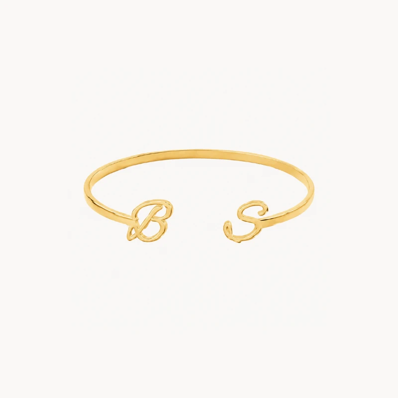 Personalized Initial Cuff Bracelet image 2