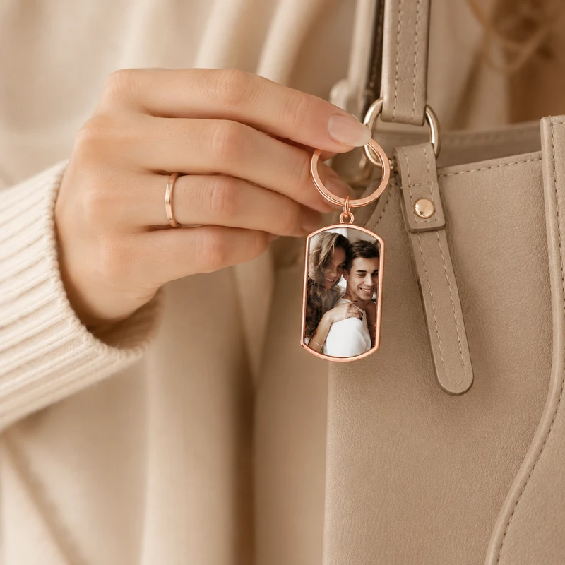 Personalized Photo&Tag Keychain