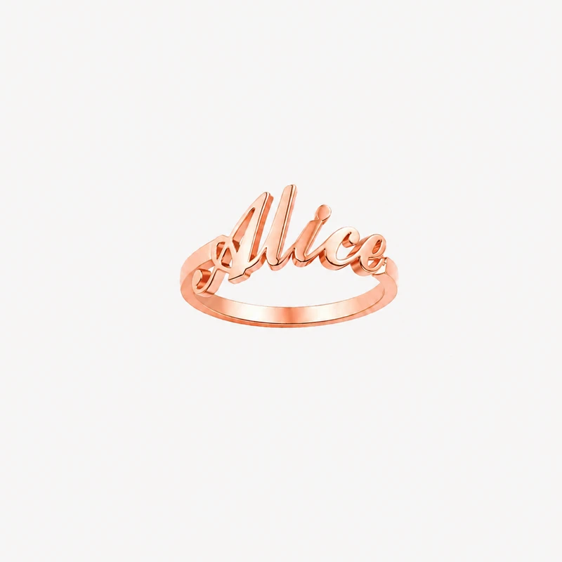 Anel personalizado com nome em letra cursiva image 2