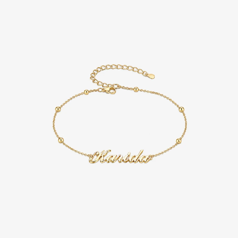 Pulseira personalizada com nome em contas image 2