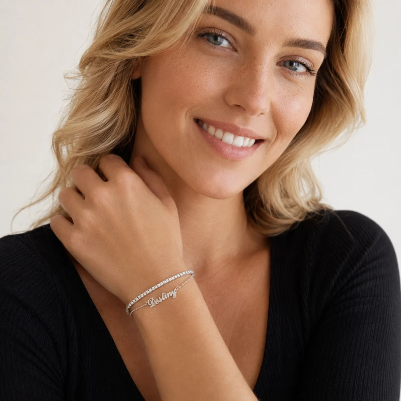Pulseira de ténis personalizada com nome image 2