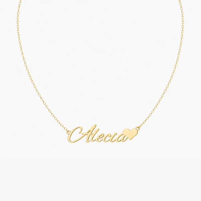 Collier personnalisé en forme de cœur avec prénom image 2