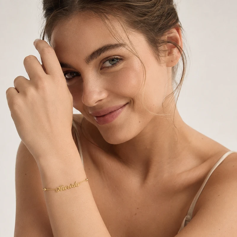 Pulseira personalizada com nome em contas image 2