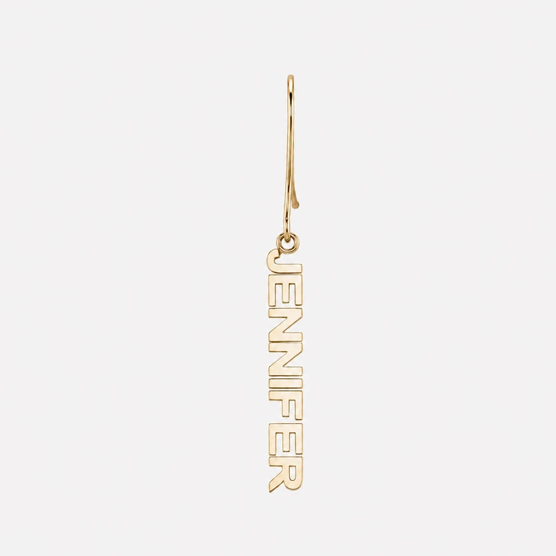 Boucles d'oreilles personnalisées verticales avec nom image 2