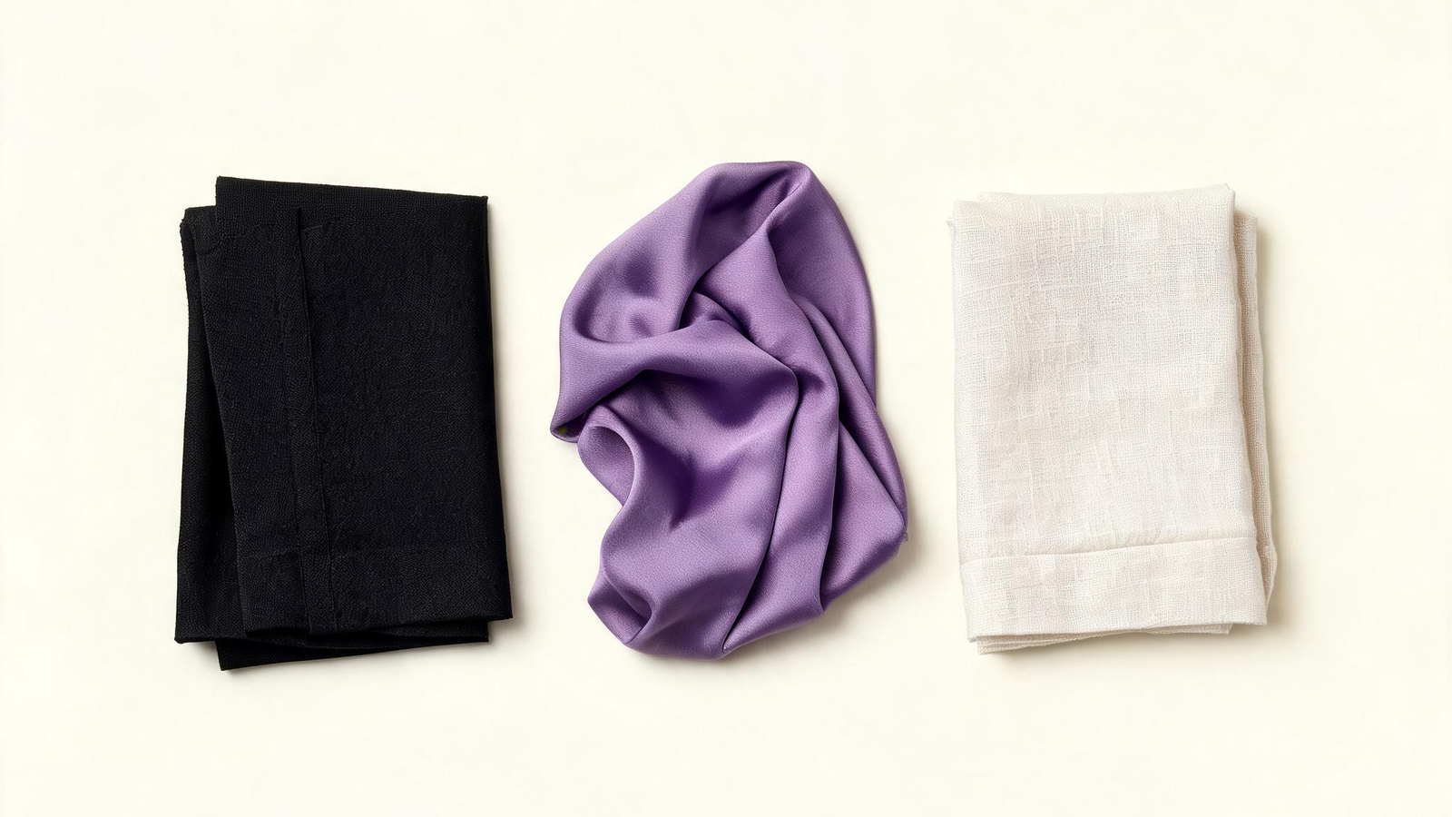 Alvin's Club — A minimalist arrangement of various clothing textures and fabrics on a neutral background.