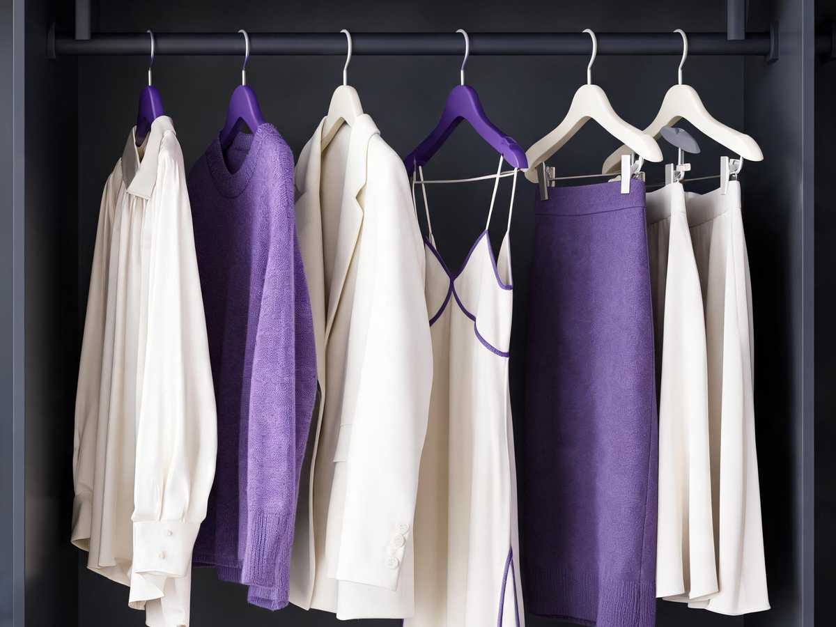 Alvin's Club — A collection of organized garment hangers in a well-lit closet space.