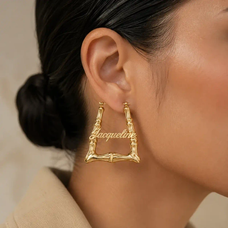Personalized Eiffel Tower Initial Earrings