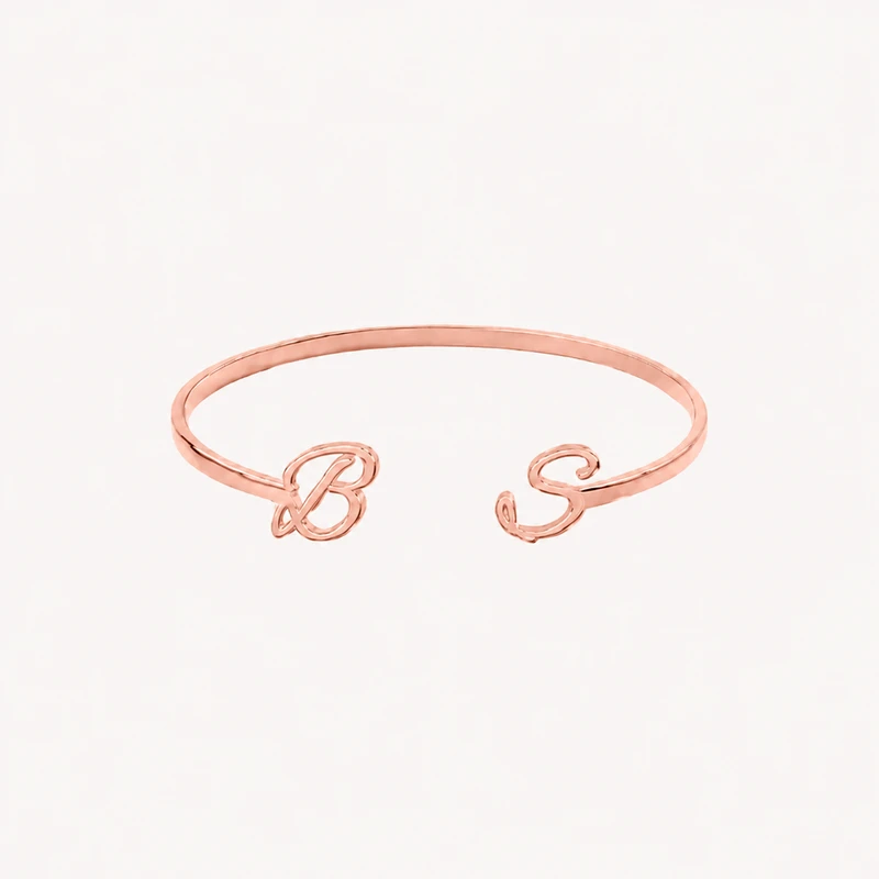Personalized Initial Cuff Bracelet