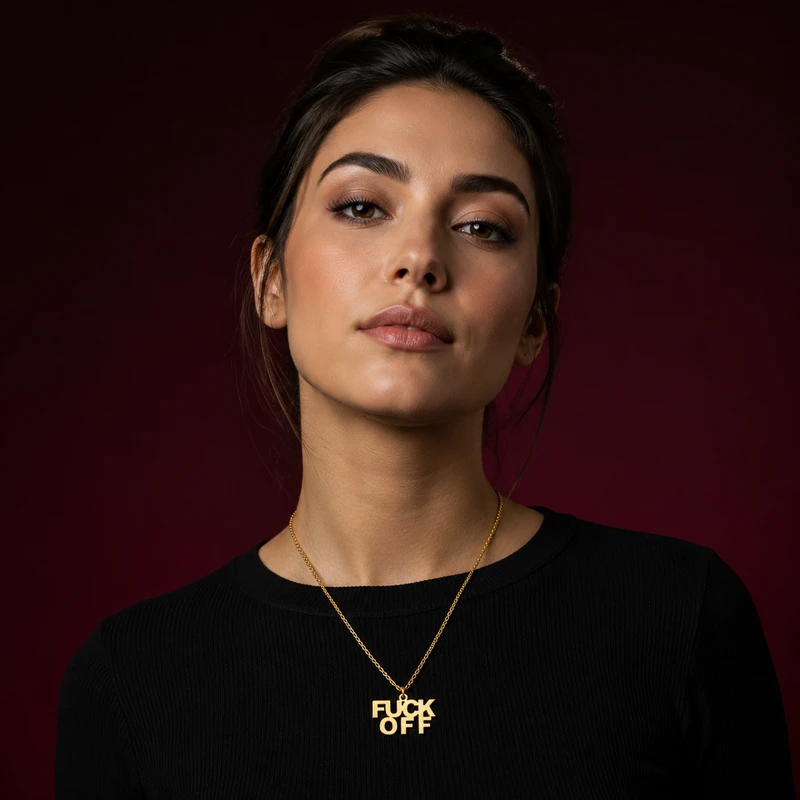 Personalized Bold Word Pendant Necklace