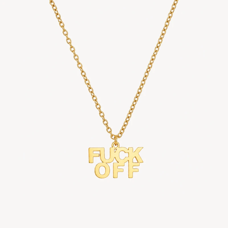 Personalized Bold Word Pendant Necklace