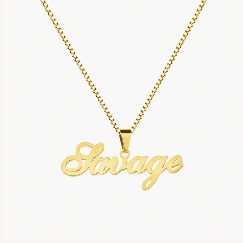 Personalized Script Name Pendant Necklace