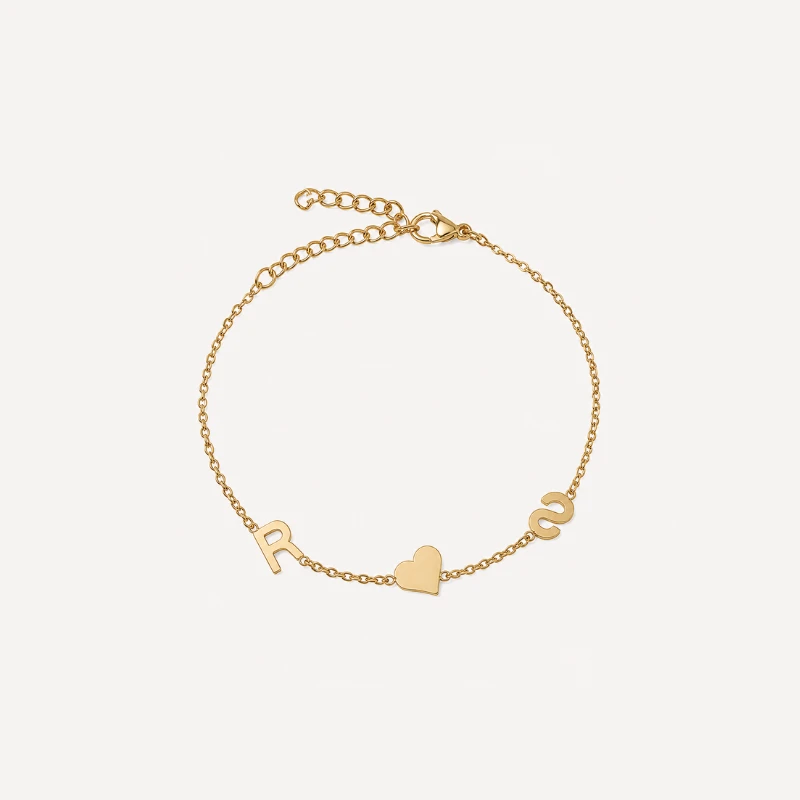 Personalized Name Bar Charm Bracelet